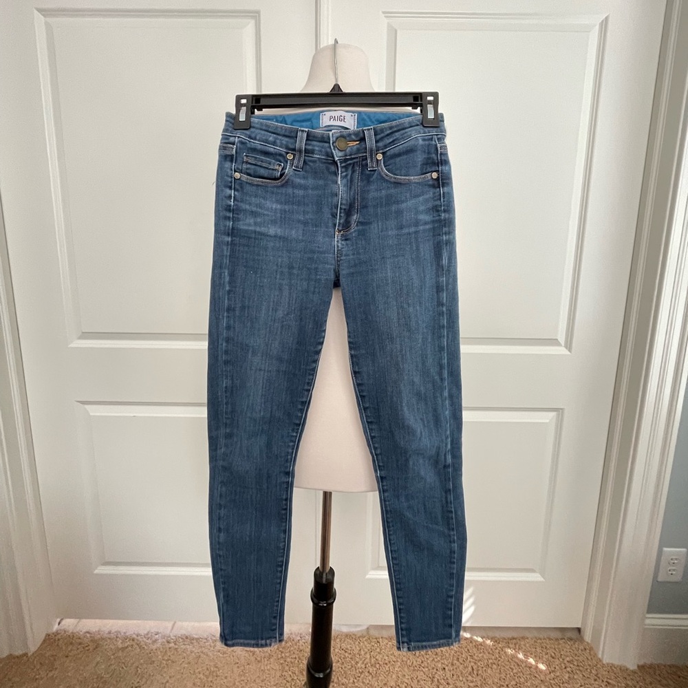 PAIGE Designer Denim Women's Ankle Blue Jeans Size 23, 00, 0 • Hoxton Ankle.